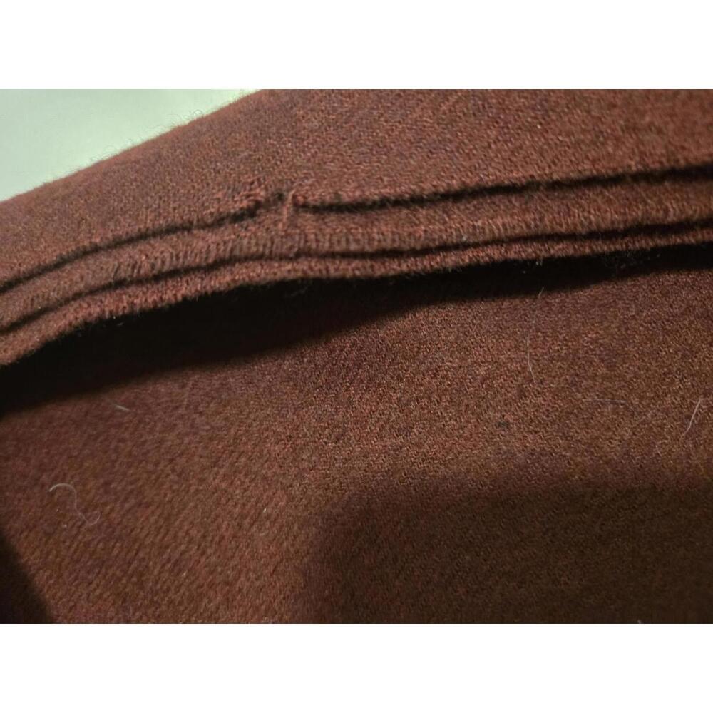 Johnstons Of Elgin Scarf Muffler Wrap Cashmere Wool Maroon Red 52"x 12" - Picture 6 of 6